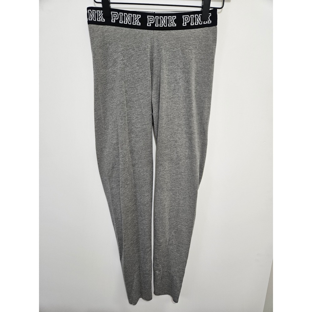 Victorias Secret PINK Gray Heather Logo Waistband Leggings Small S